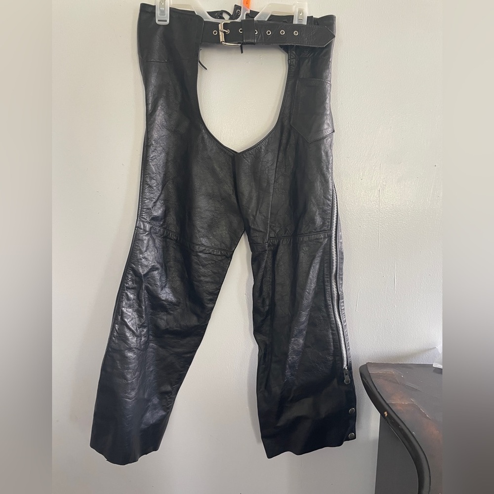 Black Leather Chaps